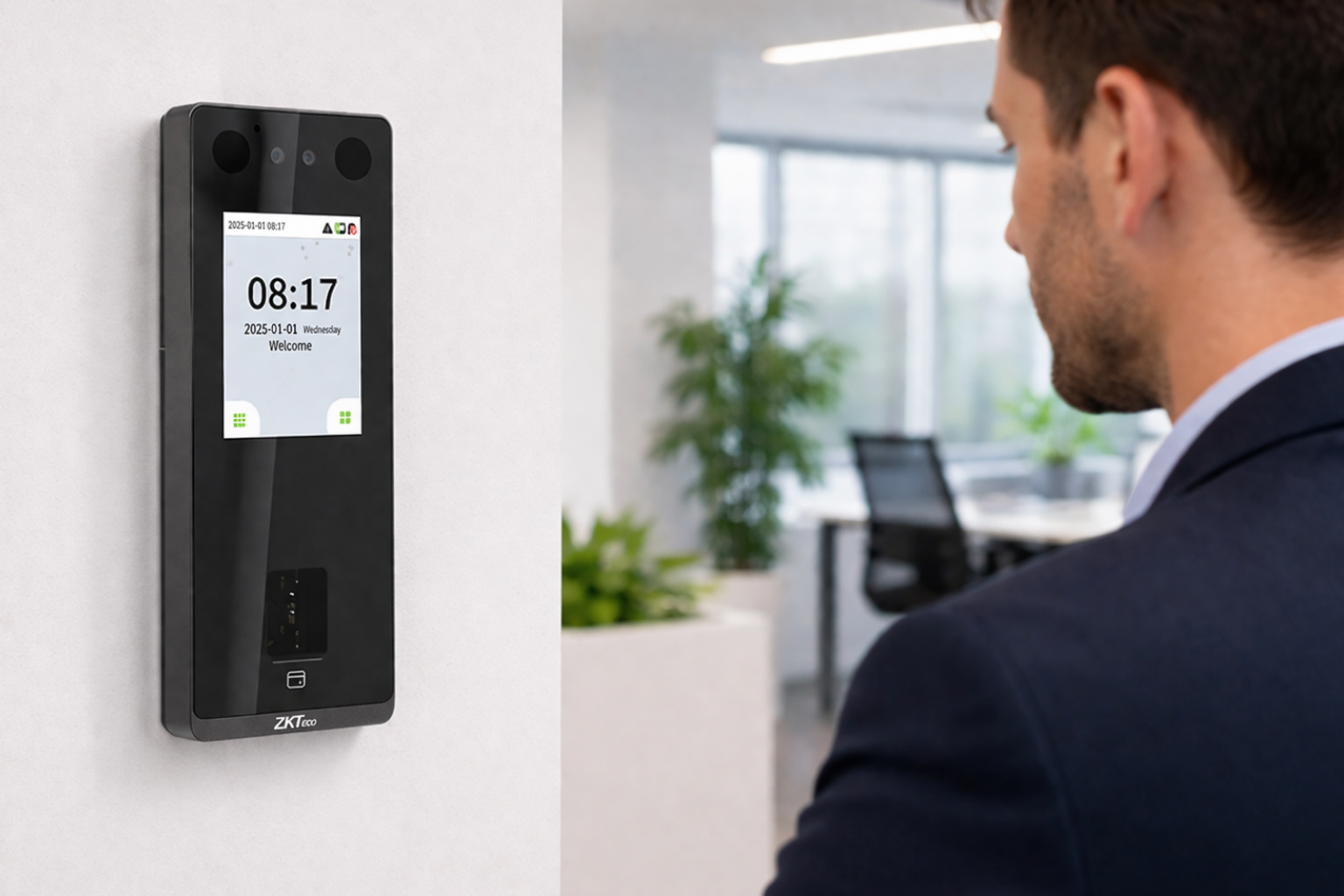 Reloj biométrico para control de asistencia en empresa