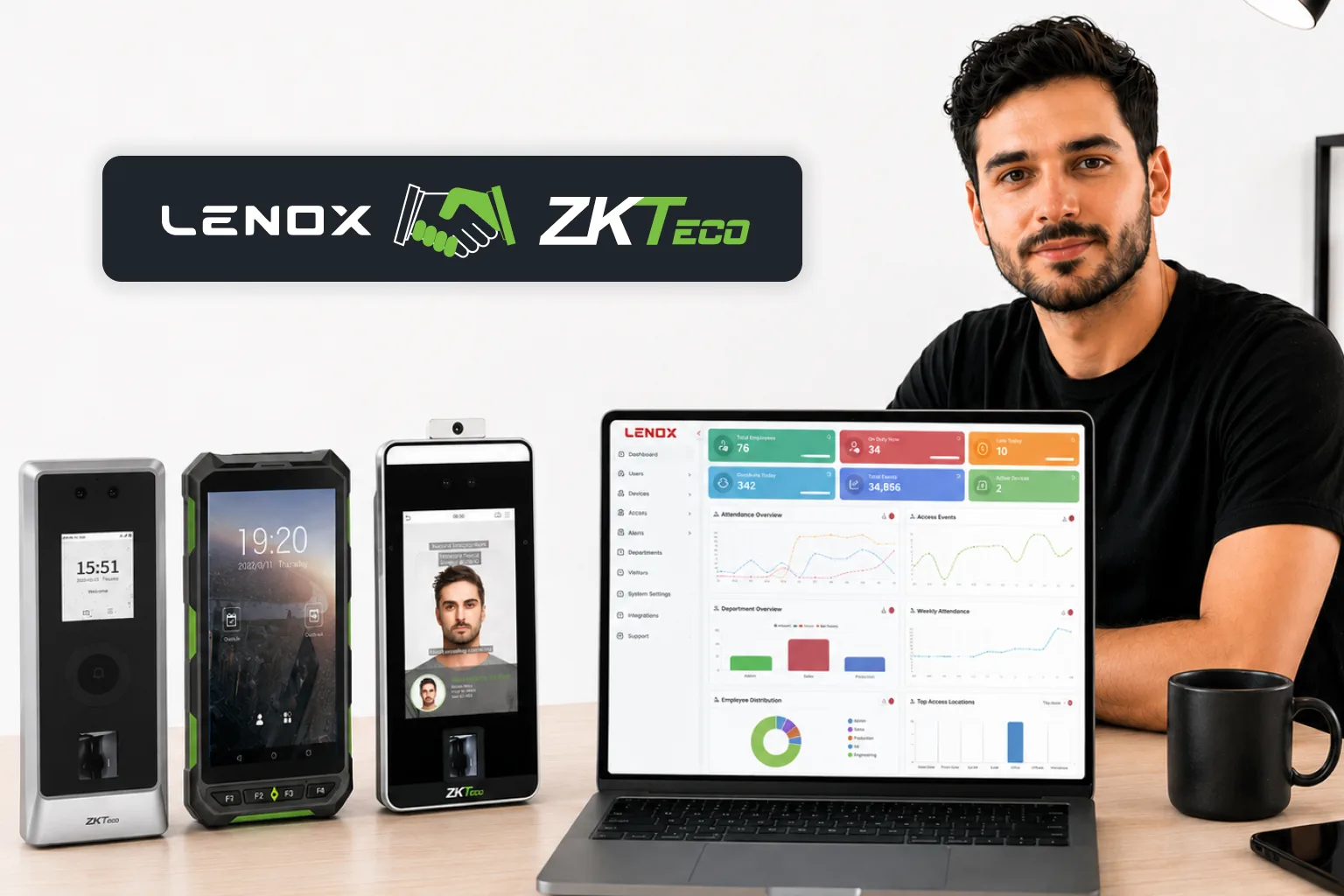 Equipos ZKTeco Argentina para control de asistencia integrados con Lenox HR