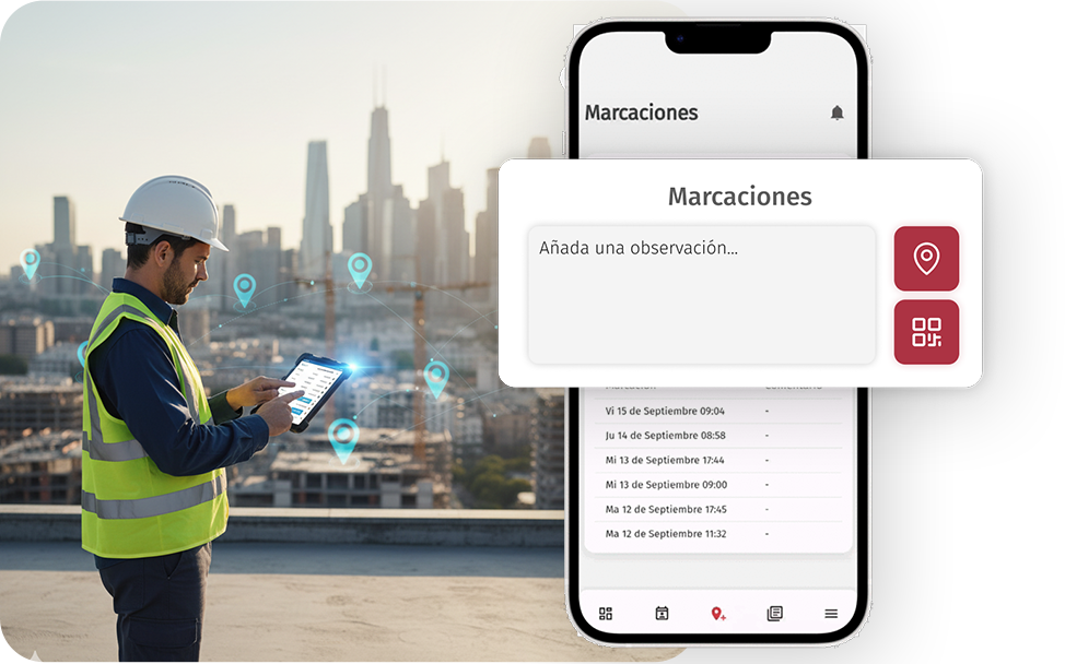Marcación remota por webapp instalable y geolocalización