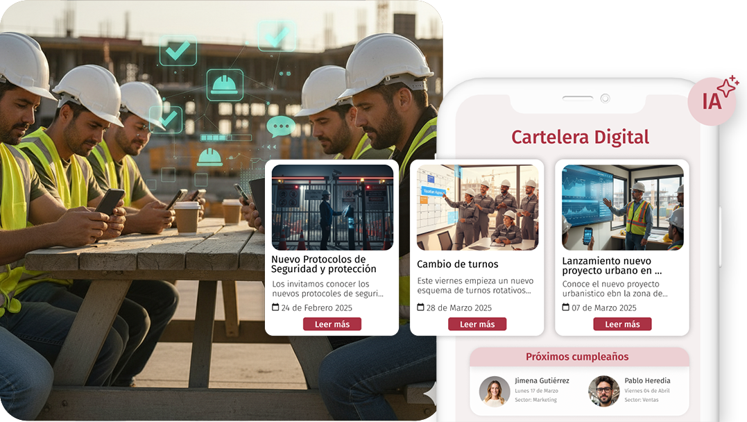 Cartelera digital y comunicación interna
