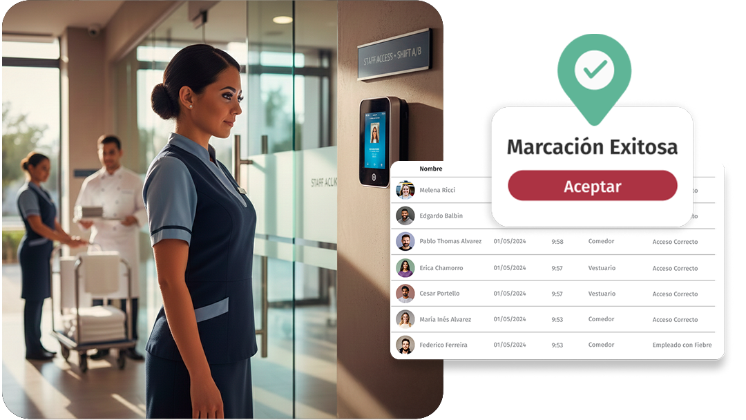 Turnos en recepción y servicios