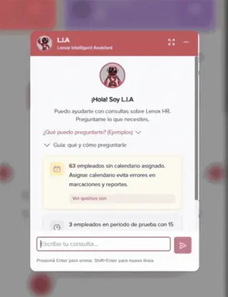 L.I.A responde en el chat