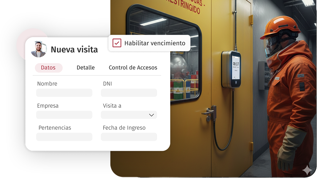 Acceso a áreas de producción y almacenamiento